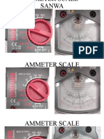 Reading Ammeter Scale-Sanwa