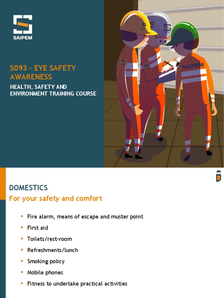 S093 PPT Eye Safety Awarness Rev 01 PDF Glasses Personal