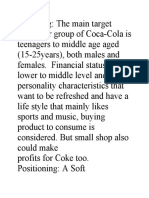 Targeting of Coca Cola