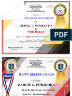 Certificates