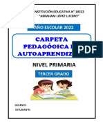 Carpeta de autoaprendizaje para tercer grado