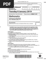 January 2019 (IAL) MA - P1 Edexcel