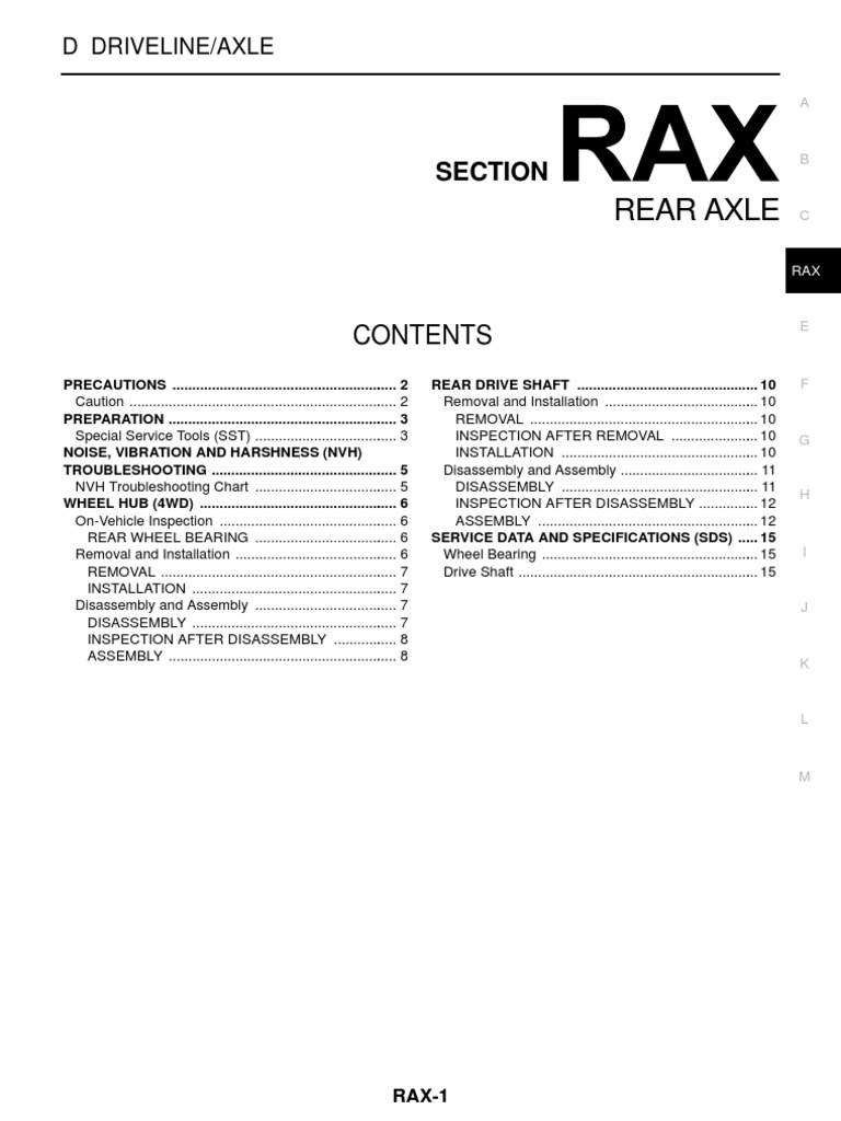 Rear Axle: Section | PDF