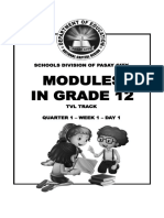 Modules in Grade 12: Schools Division of Pasay City