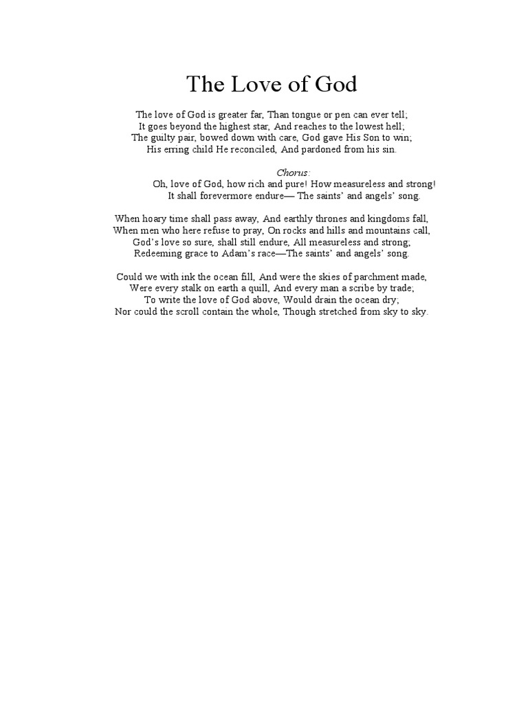 The love of god pdf