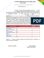 ACTA DE ENTREGA URGENTE