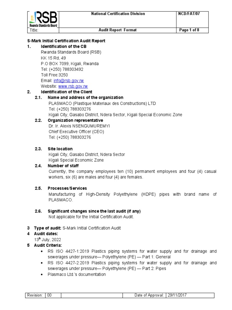 Reviewed audit report plasmaco ltd download free pdf pipe fluid