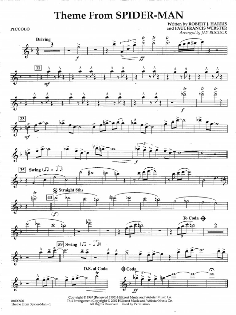 Theme From Spiderman | PDF