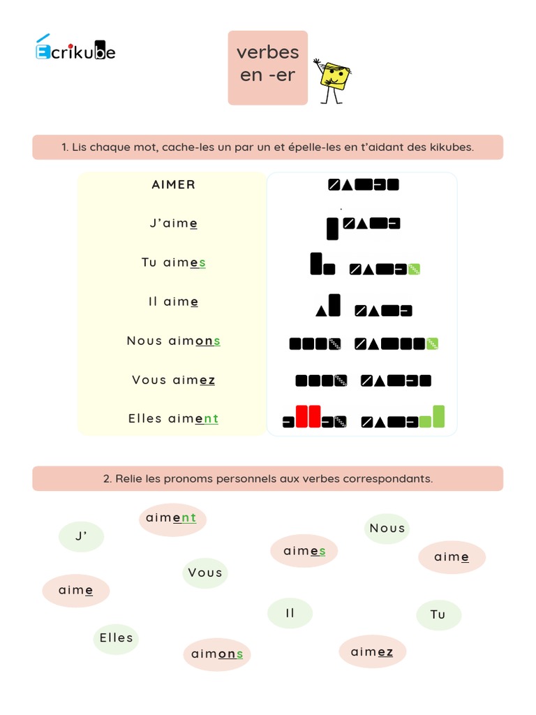 Conjugaison des verbes en -er au présent | PDF | Arts du langage et ...