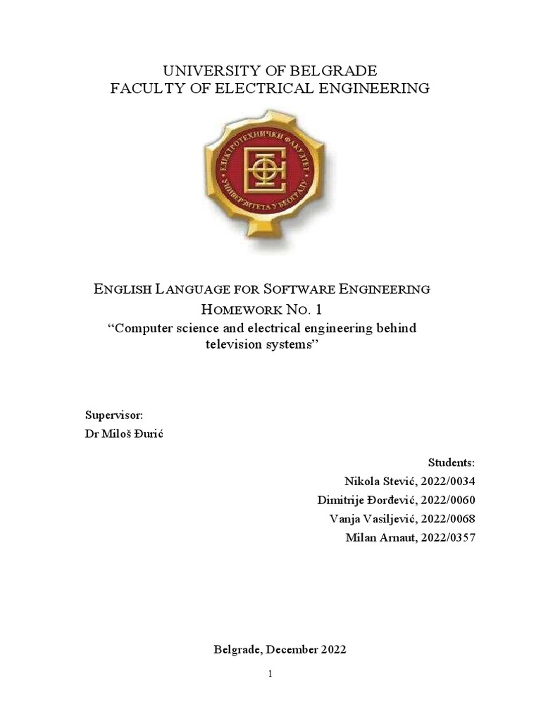 Computer Science and Electrical Engineering Behind Television Systems ...