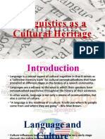 Linguistics As A Cultural Heritage
