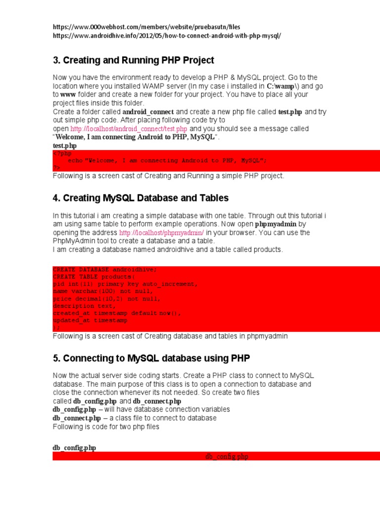 android+Php+MySQL | PDF | Php | Dialog Box