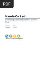 Hands-On Lab: Developing Sandboxed Solutions For Web Parts