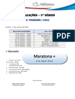 Avaliações 3as SÉRIES 4o período 2022