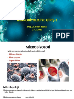 Mikrobiyolojiye Giriş-2: Doç - Dr. Birol Baysal 27.2.2020