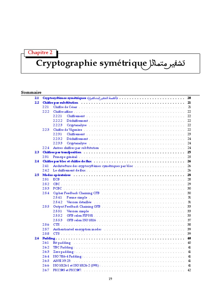 Introduction à la cryptographie symétrique | PDF | Communication ...