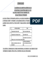 Comunicado Topografia