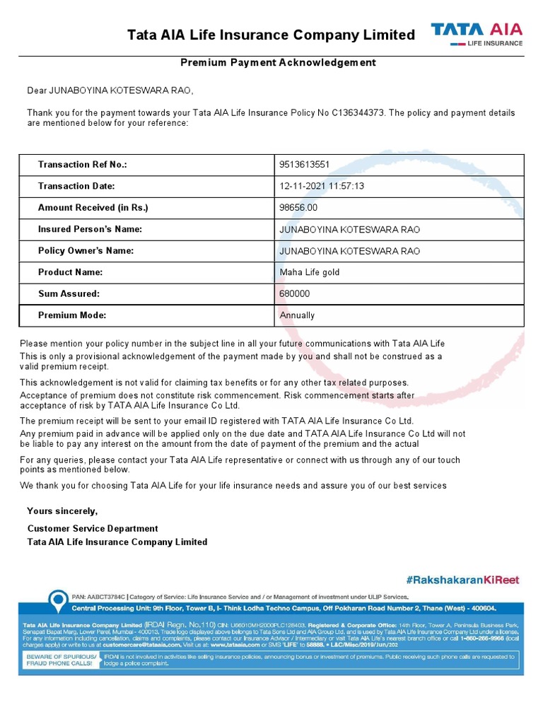 tata-aia-life-insurance-pdf-life-insurance-insurance