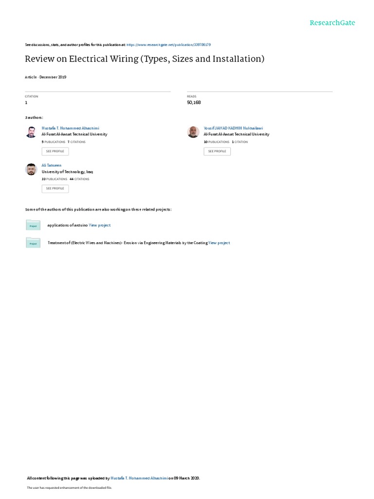 Review 2 ElectricalWiring | PDF | Electrical Wiring | Electricity