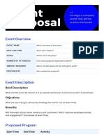 Event Proposal Doc in Black Blue Vibrant Professional Style