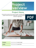 Project Overview Doc in Light Green Blue Vibrant Professional Style