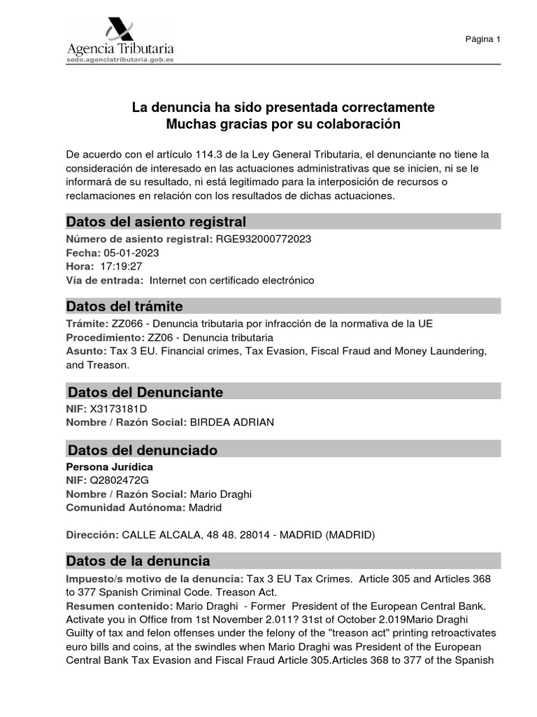 Es Aeat.dit Adu.eeca Catalogo.vis MARIO DRAGHI PDF Eurozone