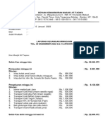 Laporan Keuangan Mingguan Tgl. 30 Des 2022 - 6 Jan 2023