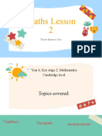 Maths Lesson 1