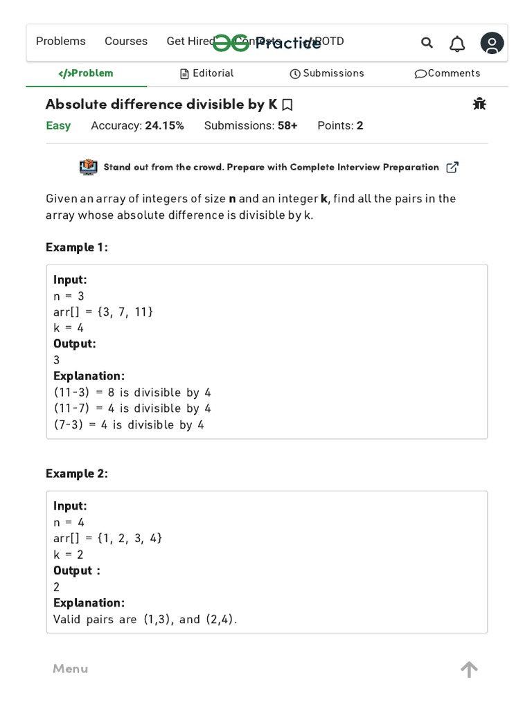 Count Pairs In Array Divisible By K