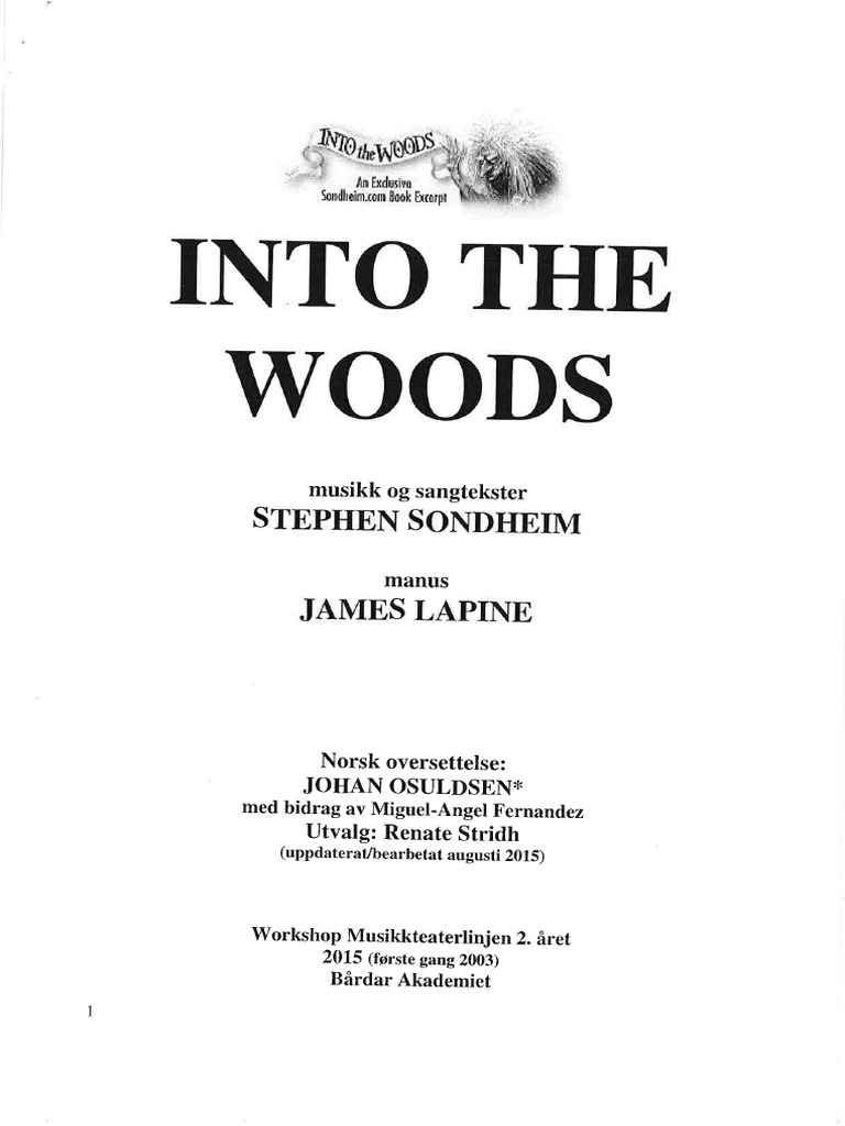 Into The Woods | PDF