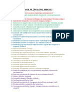 1SUBIECTE - Tematica Examen Oncologie ROM 2020