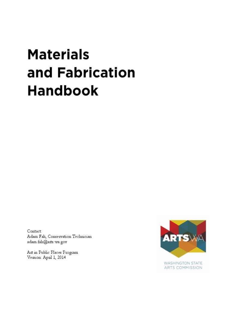 Materials and Fabrication Handbook 2014 04 01 PDF Wood Adhesive