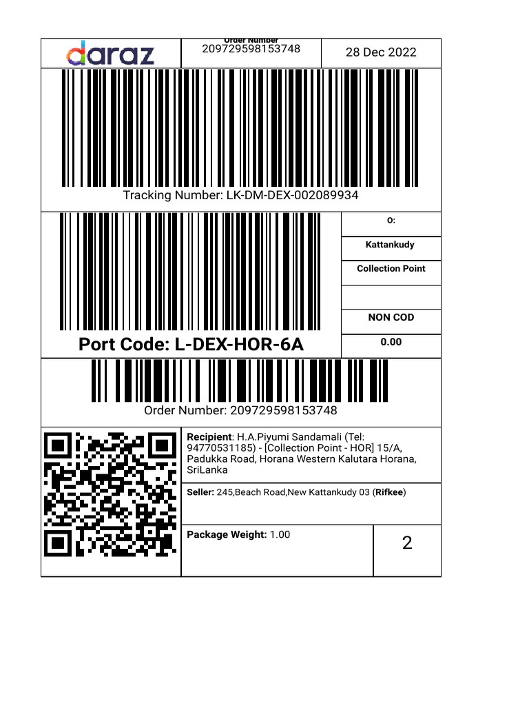 Port code l dex hor 6a kattankudy collection point pdf