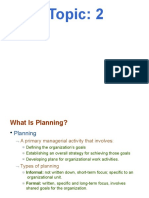 Topic 2 - Planning