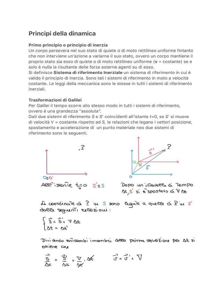 Principi Della Dinamica | PDF