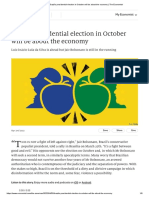 Brazil's Presidential Election in October Will Be About The Economy - The Economist