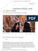 Lula, A Former President of Brazil, Could Run Again in 2022 _ the Economist