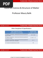 Final Exam Review Materials Science and Structure of Matter