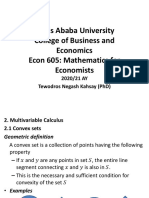 Econ 605 Mathematics for Economists