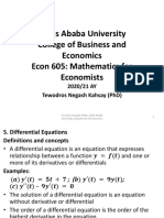 Econ 605-Differential Equations