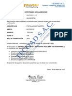 Certificado de Calibracion - Mantserv - Chispometro - 1
