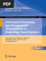 Information Processing and Management of Uncertainty in Knowledge-Based Systems