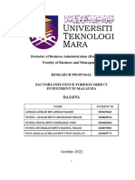 Mgt646 - Oct22 - Factors Influencing Foreign Direct Investment in Malaysia