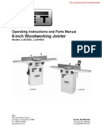 JET Woodworking Jointer Istruction Manual