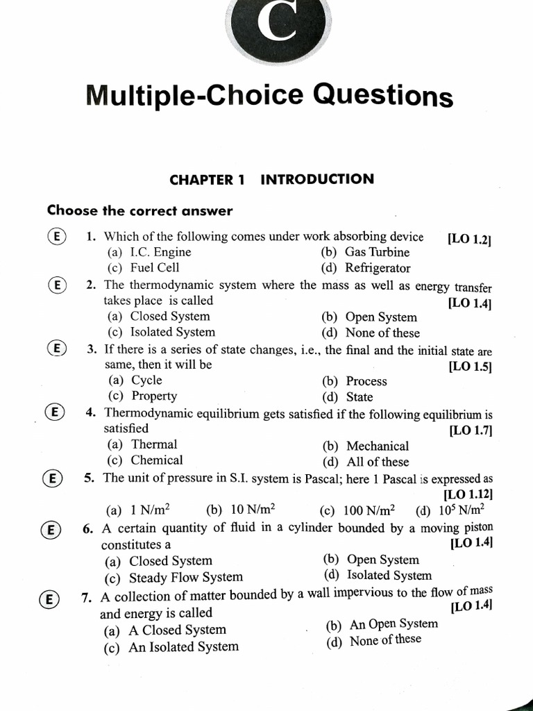 Thermo MCQ PDF Temperature Heat