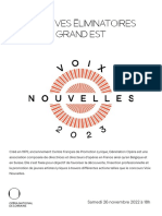 Programme Concours Voix Nouvelle