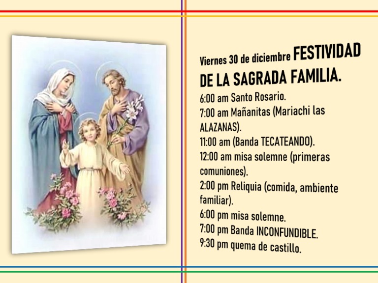 Fiesta de La Sagrada Familia PDF