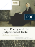 Charles Martindale - Latin Poetry and The Judgement of Taste - An Essay in Aesthetics (2005)
