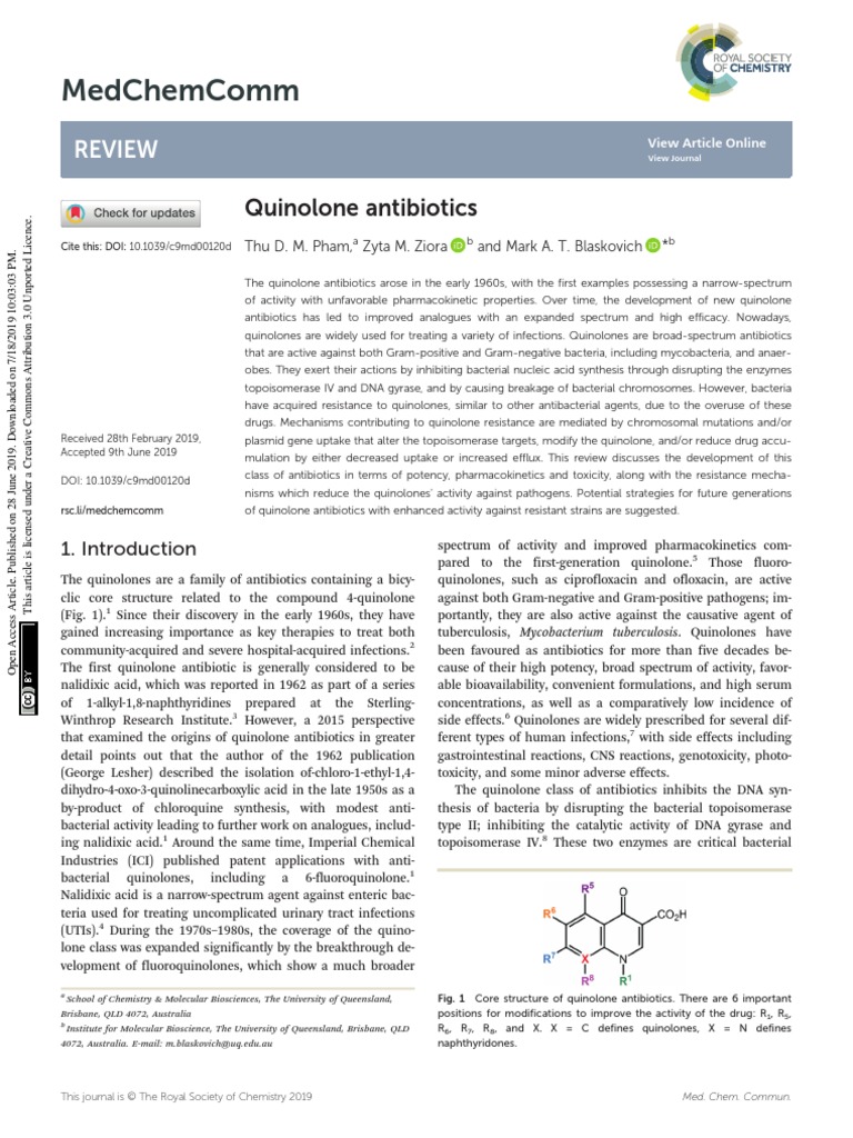 Quinolone Antibiotics PDF Antimicrobial Resistance Microbiology