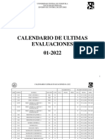 Calendario Examenes 01-2022